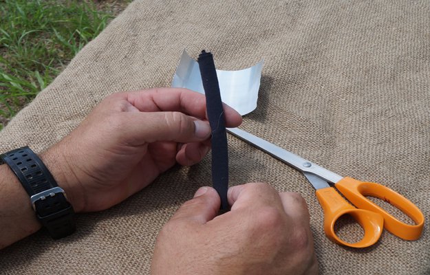 Preparing Fabric for the Wick | How To Make An Improvised Camping Lantern