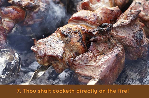 10 commandments of campfire cooking