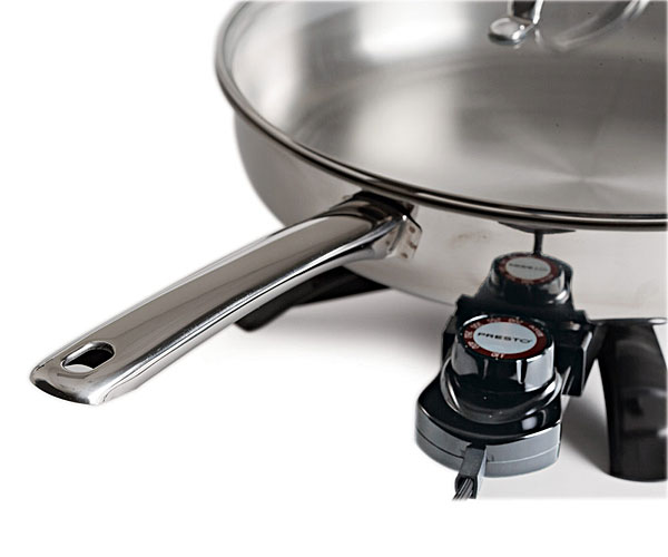 An electric skillet with a dial makes it easier to reach the desired temperature when making homemade soap.