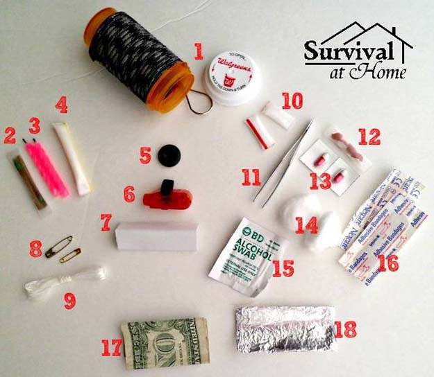 diy pill bottle survival kit