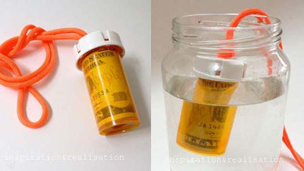 diy waterproof container out of a pill bottle