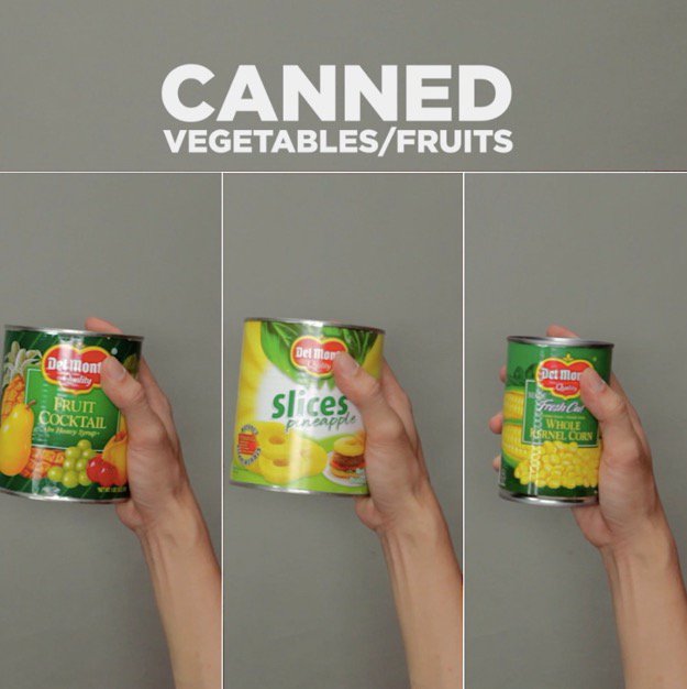 Survival Foods That Are Great During Short Term Disasters Canned Vegetables and Fruits