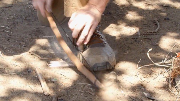 How to Start a Friction Fire Step Eight