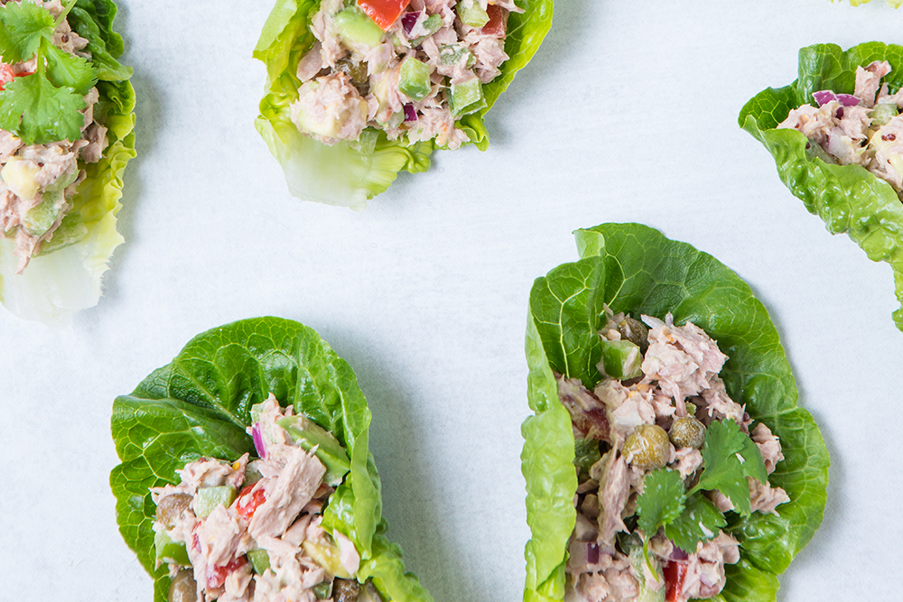Mediterranean Tuna Lettuce Wraps | No Cook Meals for Surviving the Pandemic and Food Supply Shortages