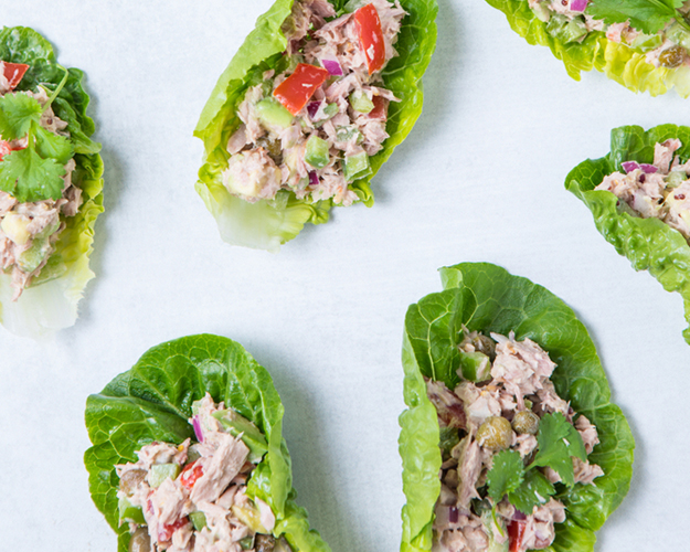 Mediterranean Tuna Lettuce Wraps | No Cook Meals for Surviving the Pandemic and Food Supply Shortages