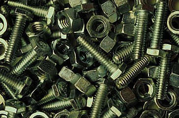 Pile of bolts and nuts