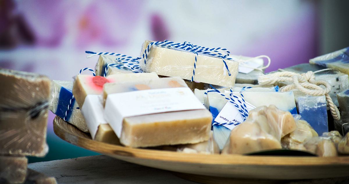 Pile of handmade soap | Items You Should Stockpile Every Month