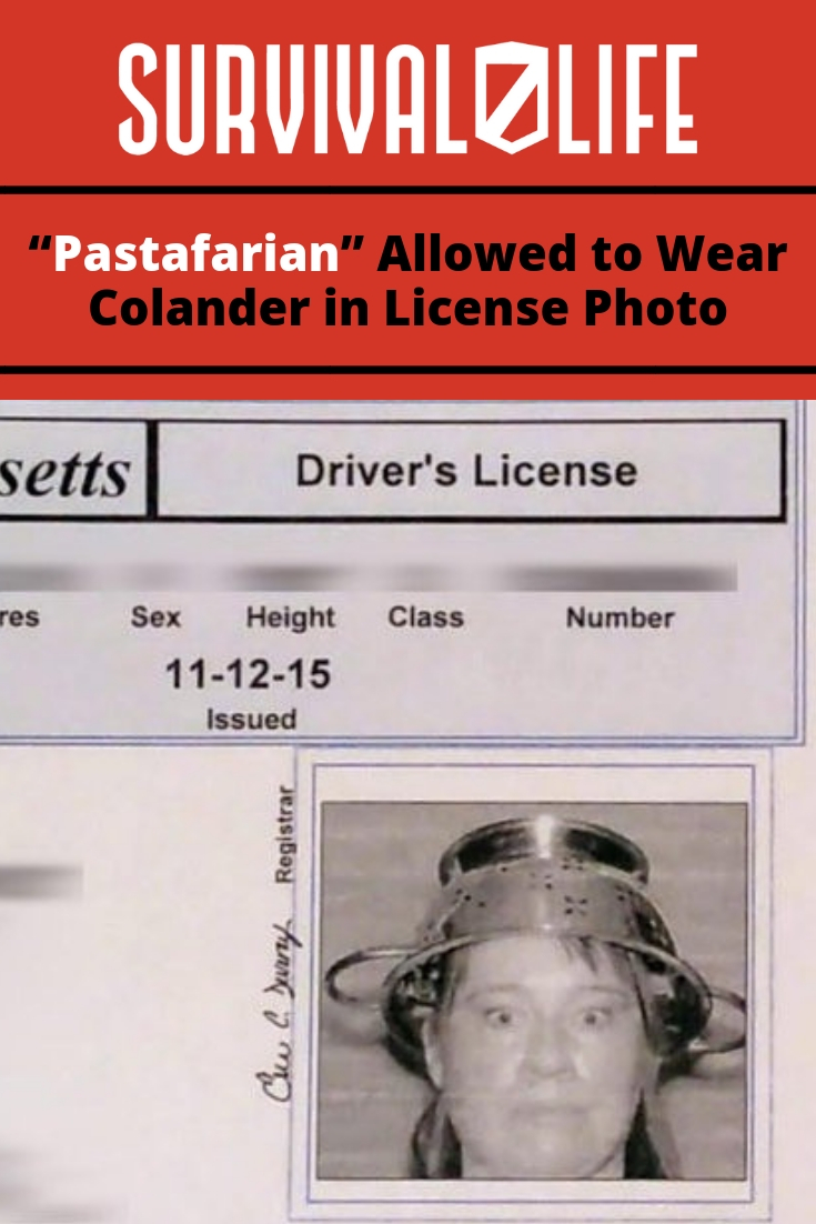 Pastafarian” Allowed to Wear Colander in License Photo