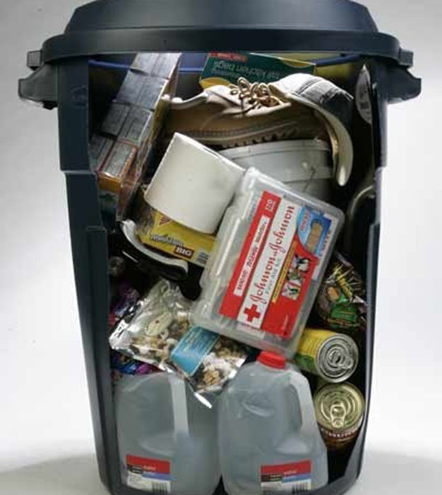 Packing Your Supplies | Trash Can Emergency Survival Kit List