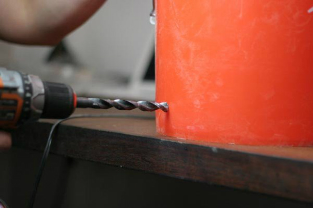 Step 10: Drill a 3/8 inch hole in the bucket. | How To Make A Moonshine Still