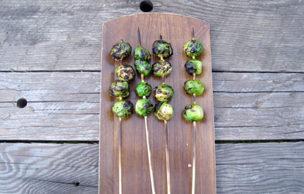 Grilled Brussels Sprout Skewers