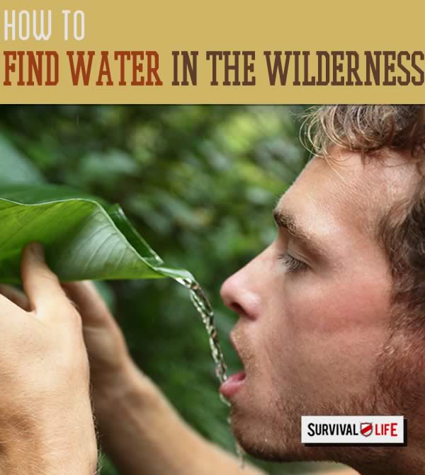 Finding water when lost in the wilderness
