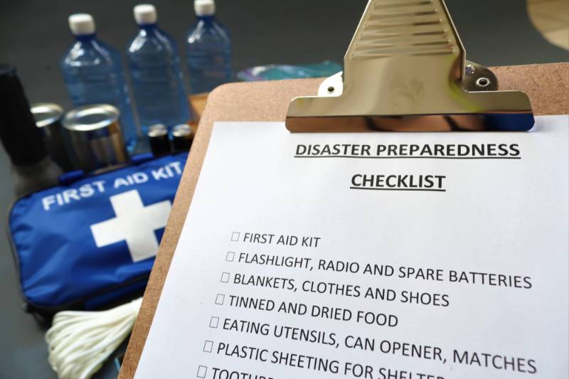 disaster-preparedness-checklist-on-clipboard-relief hurricane survival
