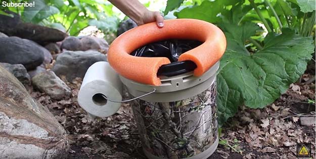Step 8. Suspend the Toilet Roll for Easy Use | VIDEO TUTORIAL: DIY Outdoor Toilet