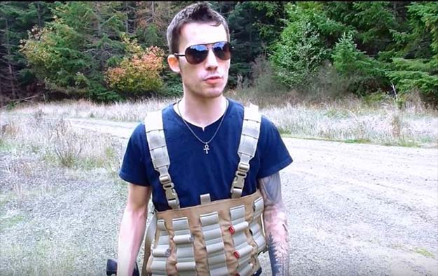 The Tactical Shotgun Shell Chest Rig by Beez Combat Systems. Read more at http://survivallife.com/2015/10/06/tactical-shotgun-shell-chest-rig