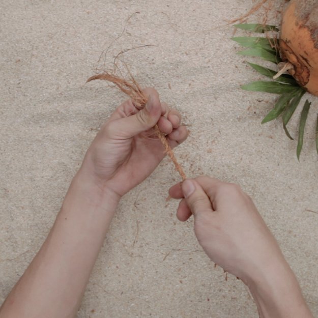 Group Into Three Bundles | DIY Cordage | How to Make Your Own Coconut Rope