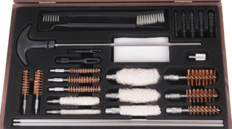 typical shotgun rifle pistol cleaning kit gun cleaning techniques feature ss