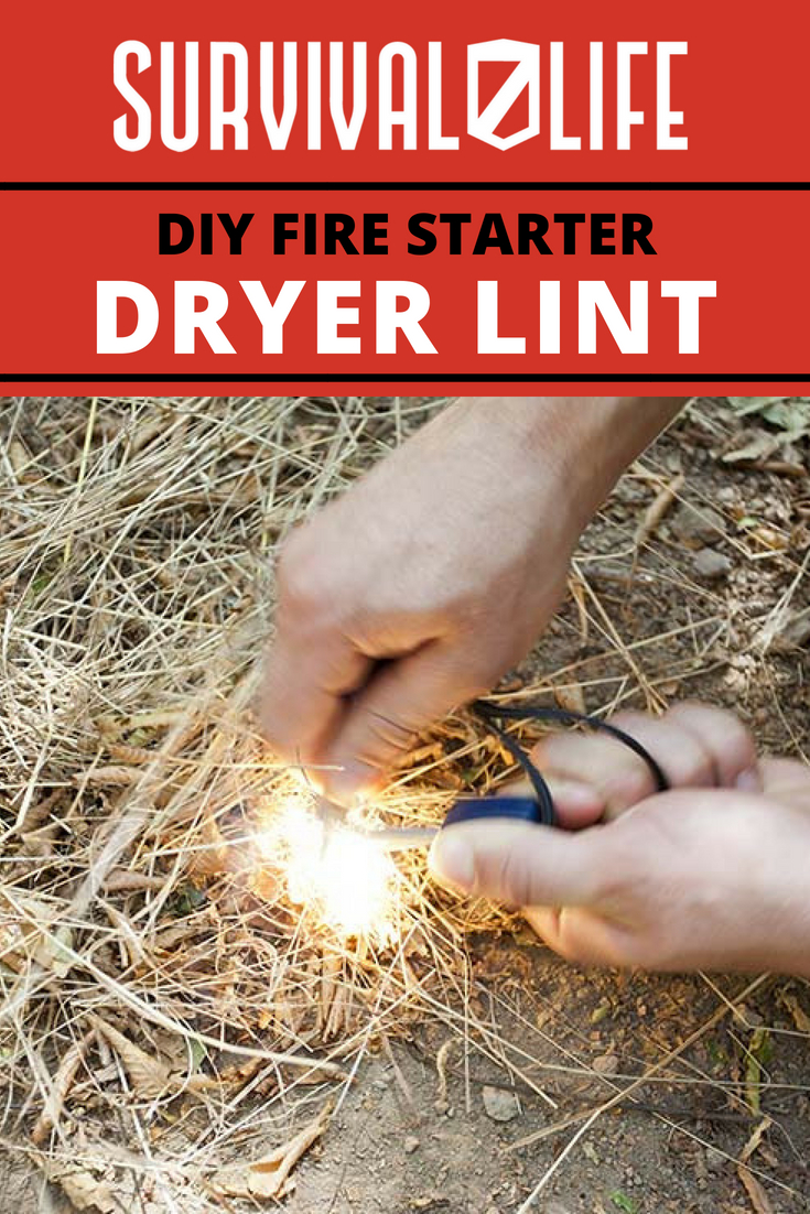 How To Make A DIY Dryer Lint Fire Starter | https://survivallife.com/dryer-lint-fire-starter/