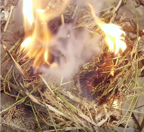 Fire starting complete! | This "AA" Prison Hack Now A Fire Starter For Survivalists