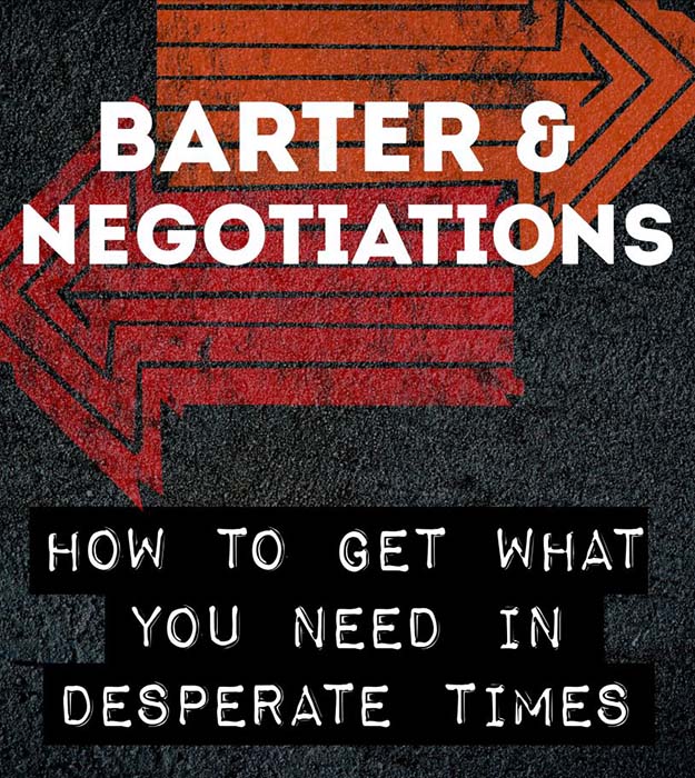 The cover of "Barter and Negotiations: How to Get What You Need in Desperate Times" ebook