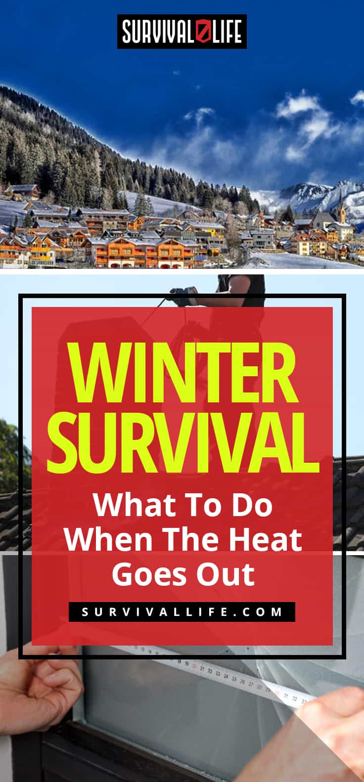 Placard | Snowing | Winter Survival | What To Do When The Heat Goes Out | winter survival tips