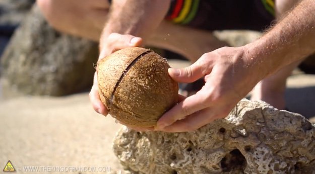 how to open a coconut