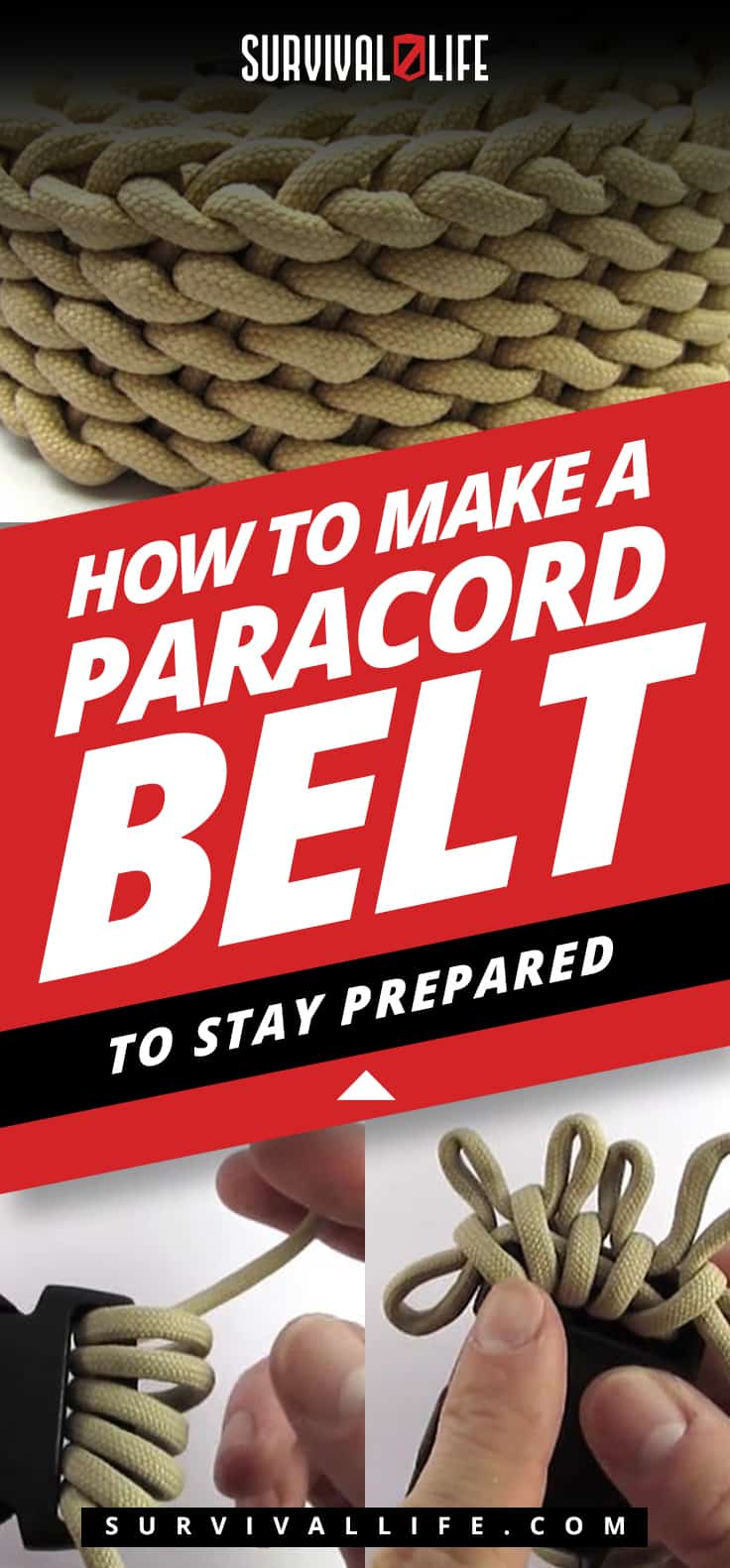 How To Make A Paracord Belt To Stay Prepared [Video] | https://survivallife.com/make-paracord-belt/
