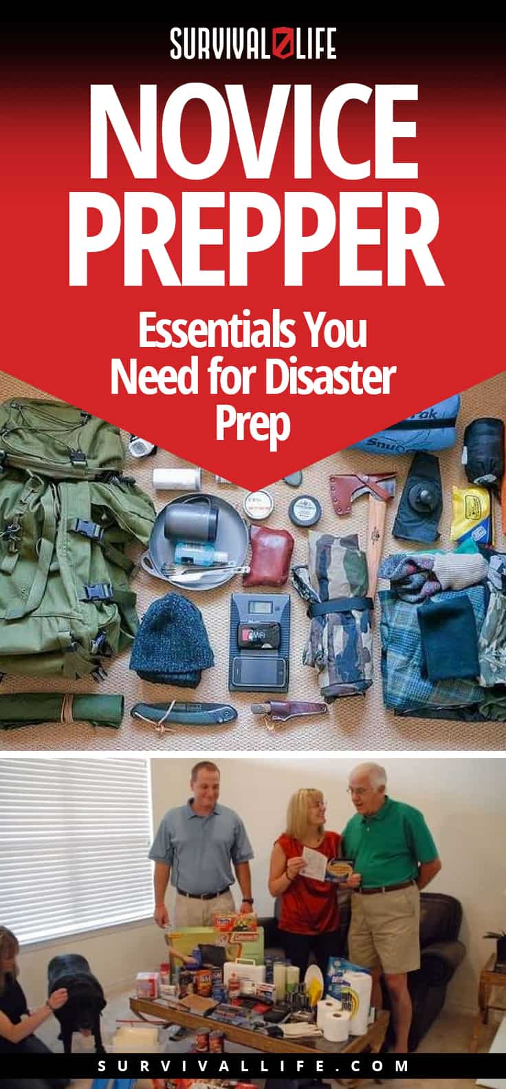 Pinterest Placard | Novice Prepper: Essentials You Need for Disaster Prep | Shtf Preppers