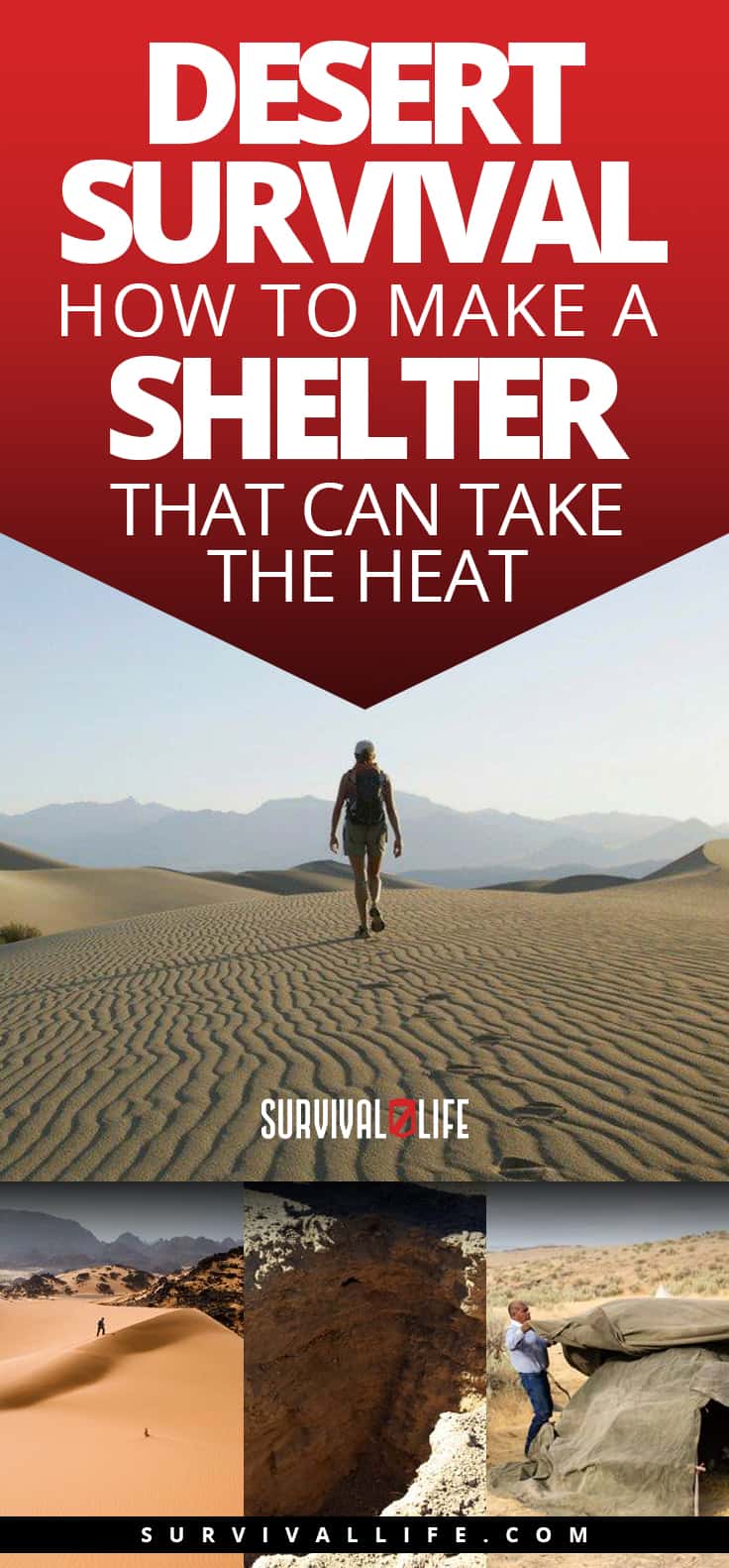 Desert Survival | How To Make A Shelter That Can Take The Heat | https://survivallife.com/desert-survival-shelter/