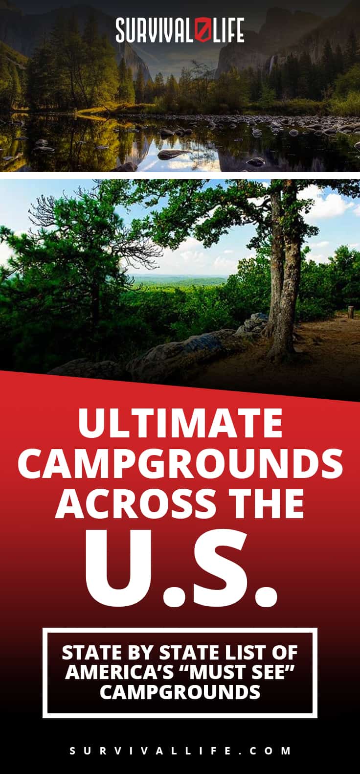 Ultimate Campgrounds Across America: USA's "Must See" Campgrounds | https://survivallife.com/campgrounds-across-america-state-list/