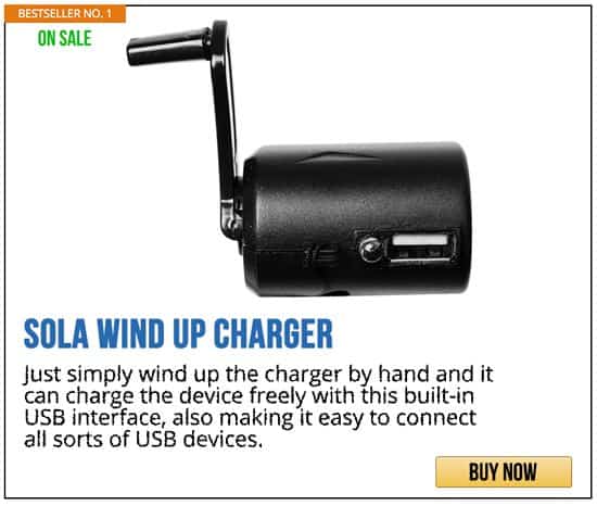 sola wind up portable charger