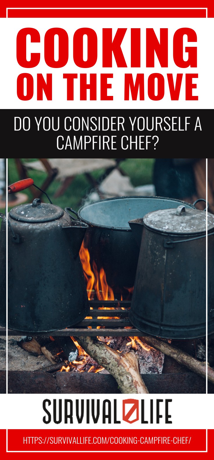 Cooking On The Move; Do You Consider Yourself A Campfire Chef? https://survivallife.com/cooking-campfire-chef/