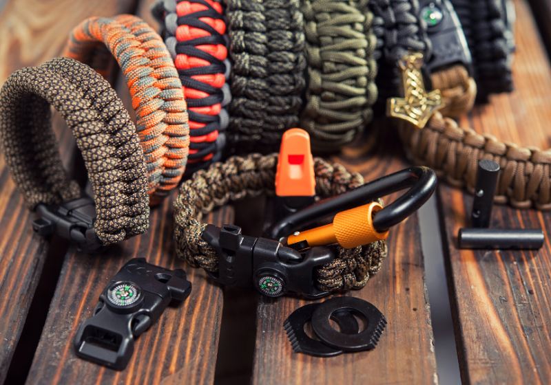 bracelets made rope braided paracord carabiners | ultimate edc kit