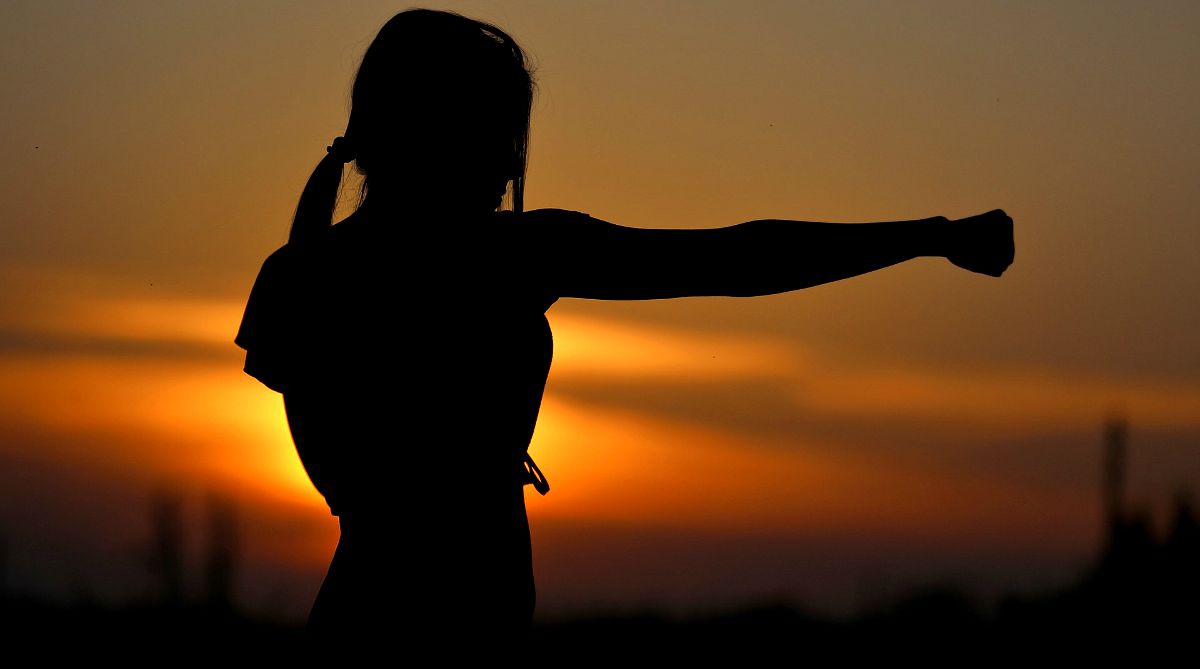 Silhouette of woman doing karate | Self-Defense Martial Arts For Personal Safety And Survival