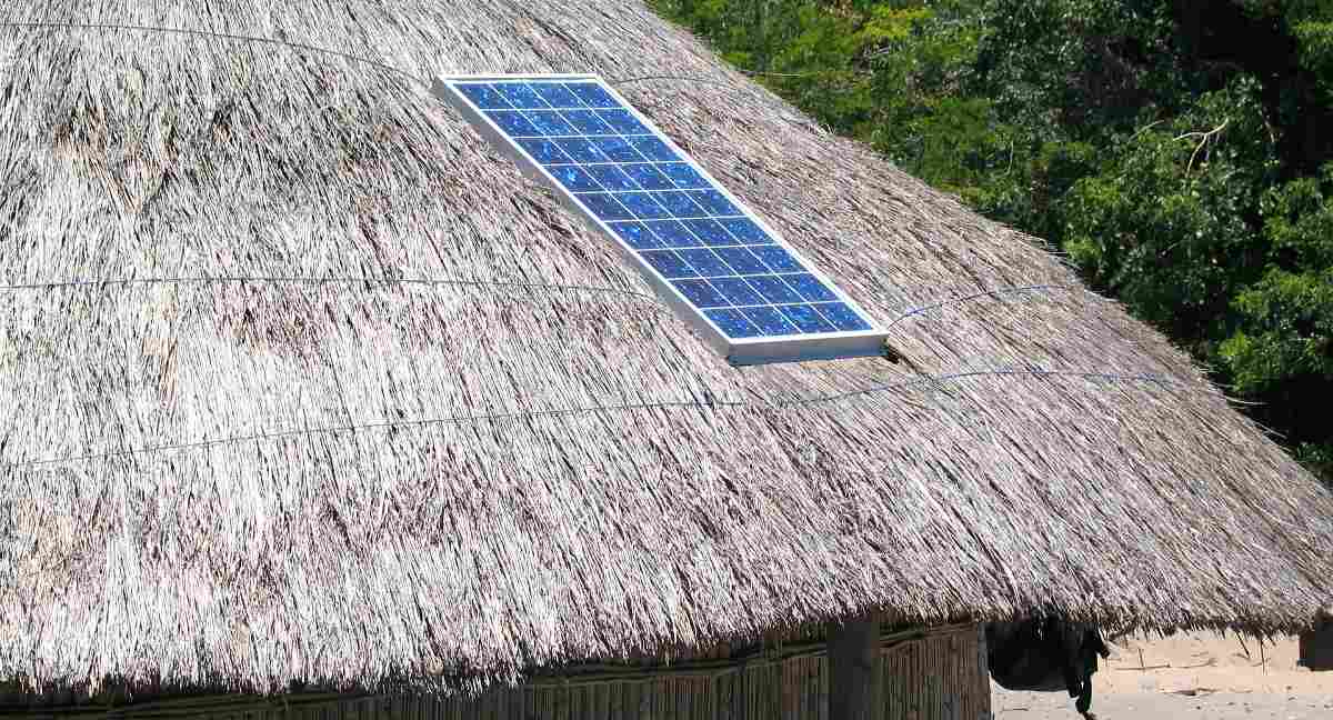 Straw hut solar panel roof | Off-Grid Solar Survival: Top Things To Consider Before Diving In 