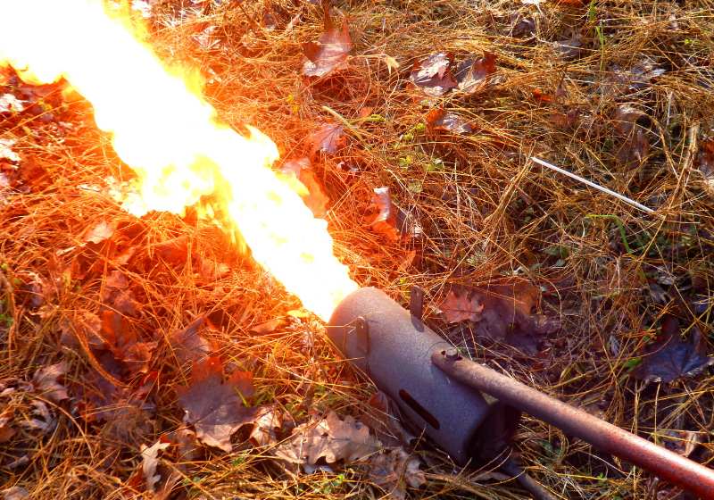 flame gunthrower after coil warmed roaring | make homemade weapons