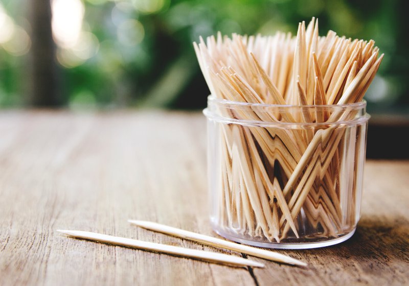 toothpicks on wooden table background close | shtf tips