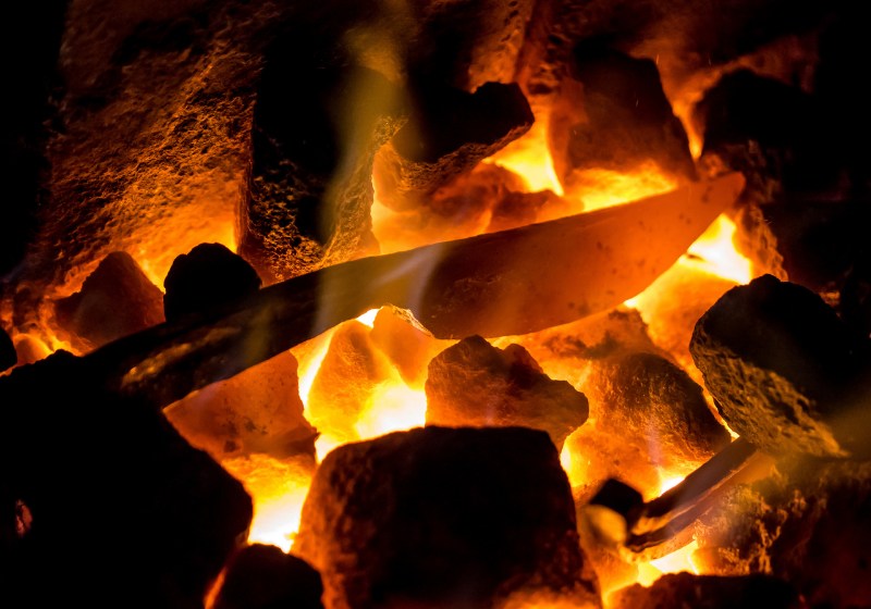 blazing furnace burning coal blacksmiths | homemade forge plans