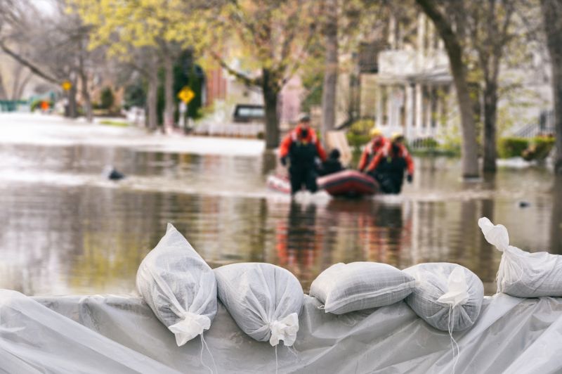 flood-protection-sandbags-flooded-homes-background flood survival tips