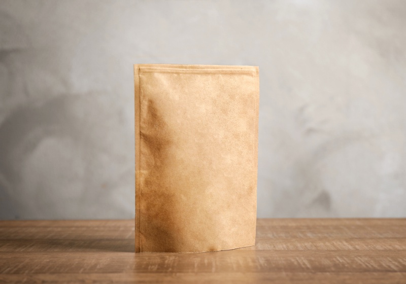 ziploc paper bag on table mockup | idahoan instant mashed potatoes