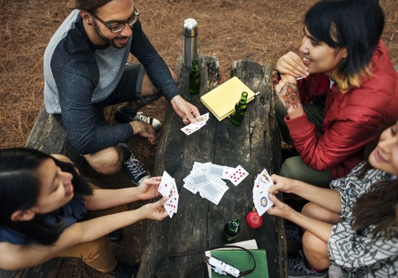 Friends Camping Playing Cards Car camping SS