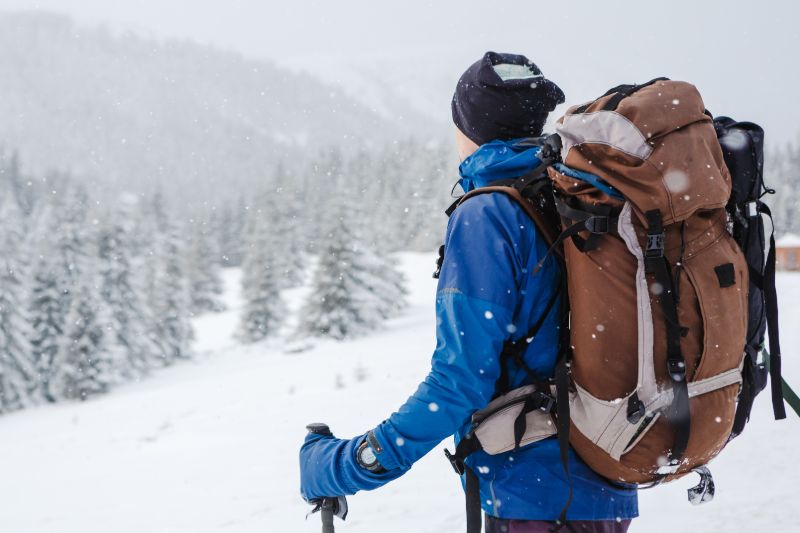 hiker-winter-mountains | winter survival gear