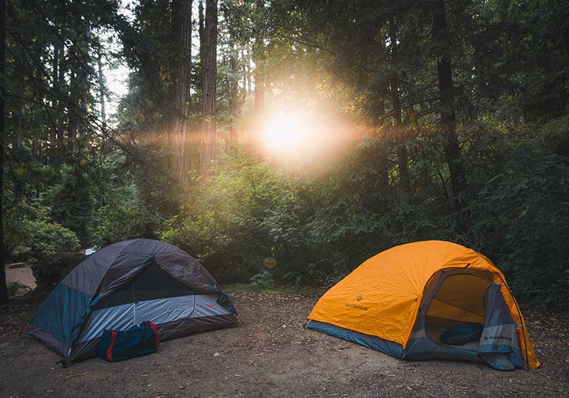 tents in the woods | packing for backpacking 