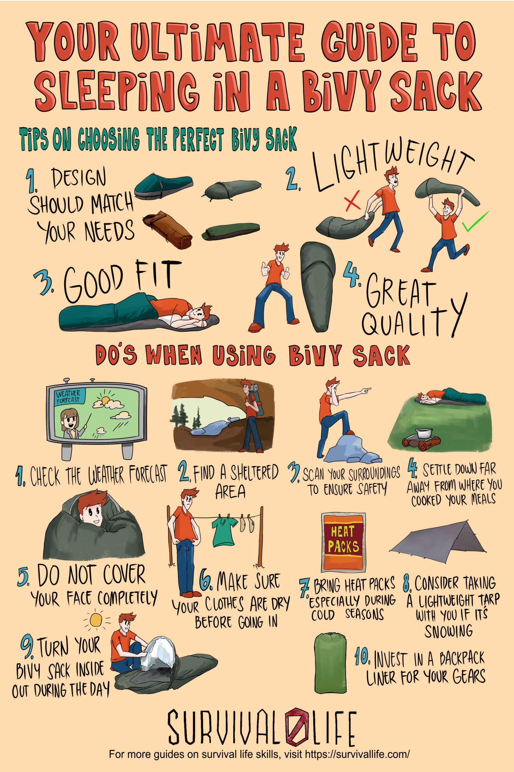 Your Ultimate Guide To Sleeping In A Bivy Sack Infographic