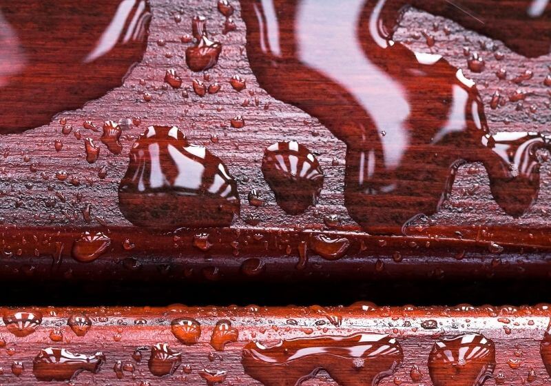 Water droplets on wooden floor Personal alarm SS