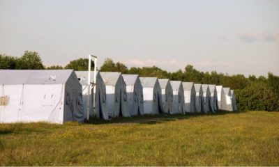 white large army tents. rescue camp-Emergency Shelters-ss-featured