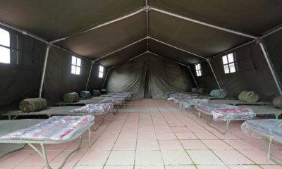 Tent Shelter With Temporary Beds Ready for Disaster Refuges | Easy to Assemble Emergency Shelters | Featured