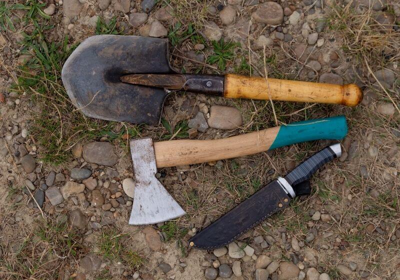 Ax shovel knife camping tools Survival shovel SS
