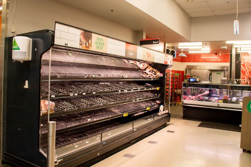 Empty meat aisle | Beef shortage