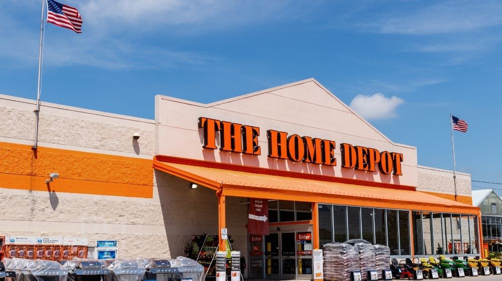 Home Depot Location flying the American flag | 12 Survival Items to Score at Home Depot